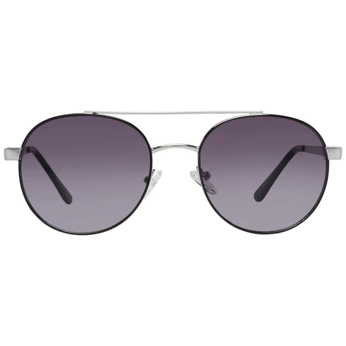 Ovale Metall-Sonnenbrille mit Doppelsteg