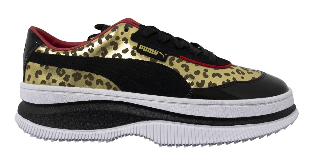 Plattform-Sneaker mit Leopardenprint