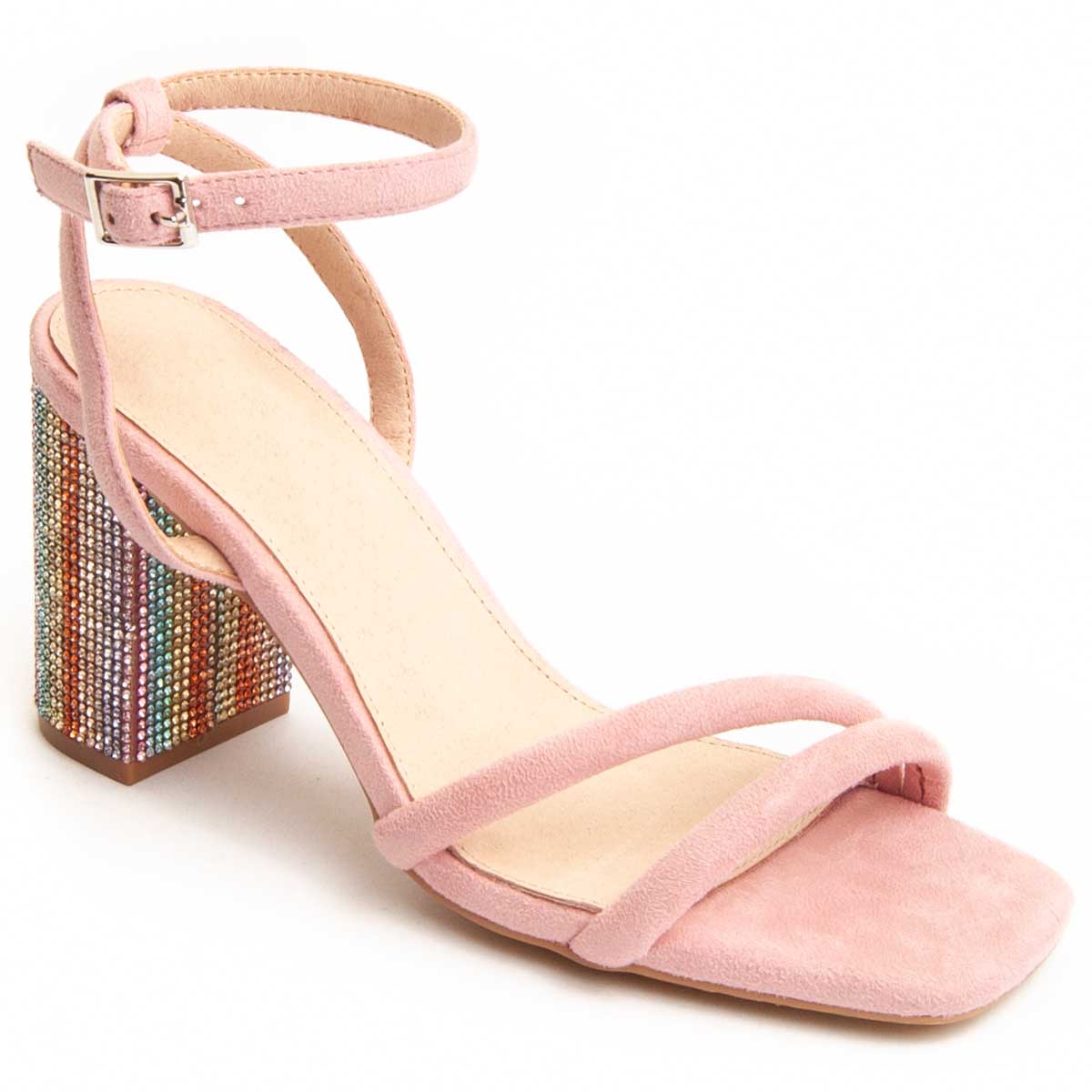 Elegante Riemchensandalen mit Schmuckabsatz