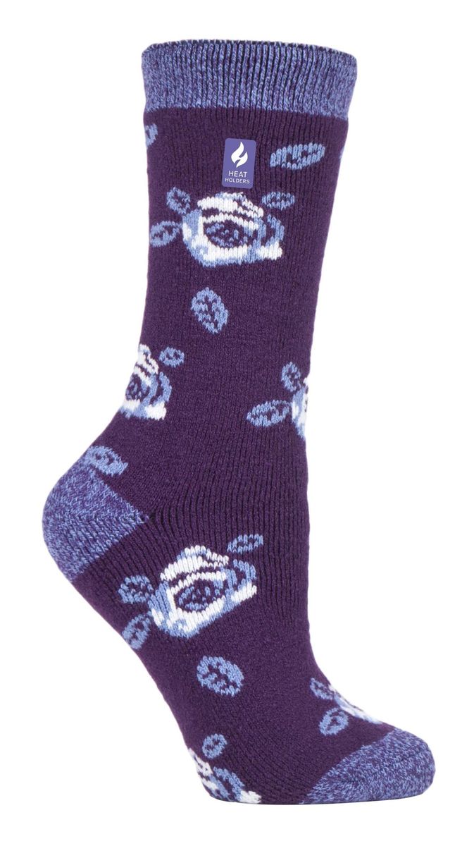 Thermosocken mit floralem Muster