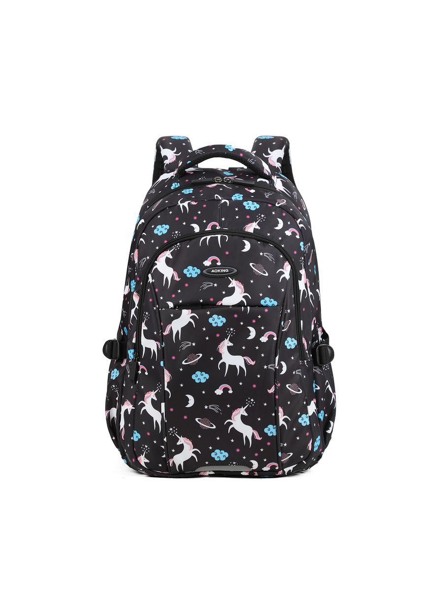 Schulrucksack mit Weltraum-Einhorn-Muster