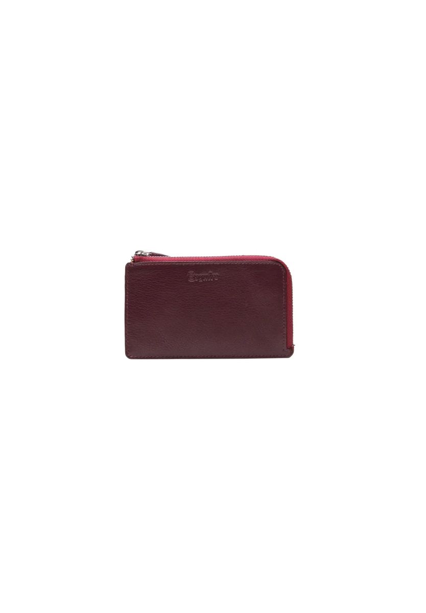 Minimalistischer RFID Leder-Organizer mit Reißverschluss