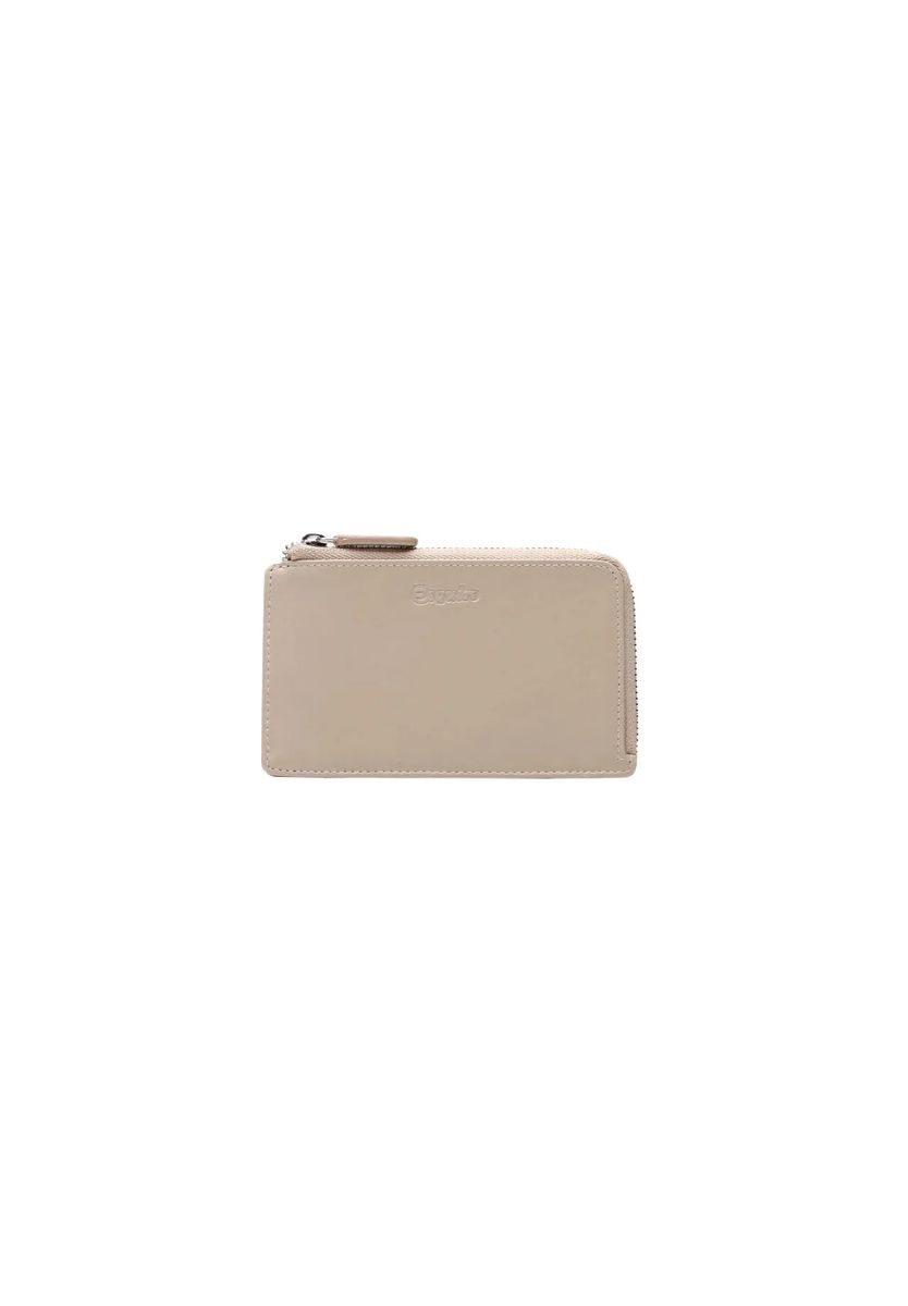 Minimalistische Leder-Geldbörse mit Reißverschluss