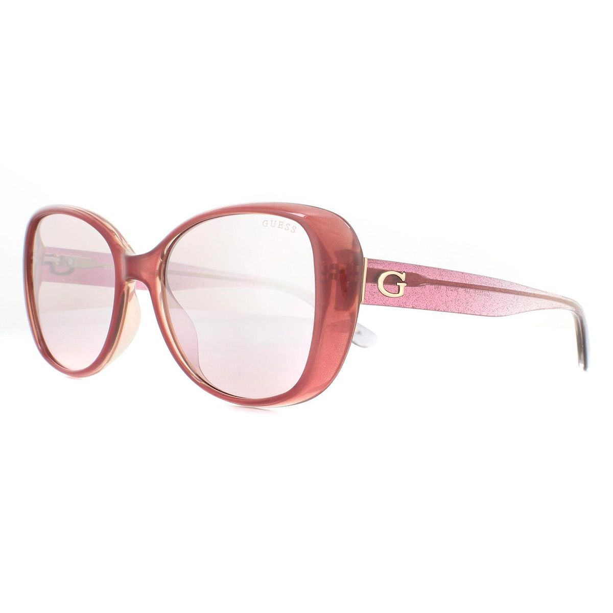 Übergroße quadratische Sonnenbrille mit Glitzer