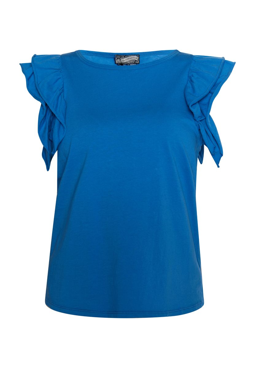 Baumwollshirt mit doppelten Rüschen