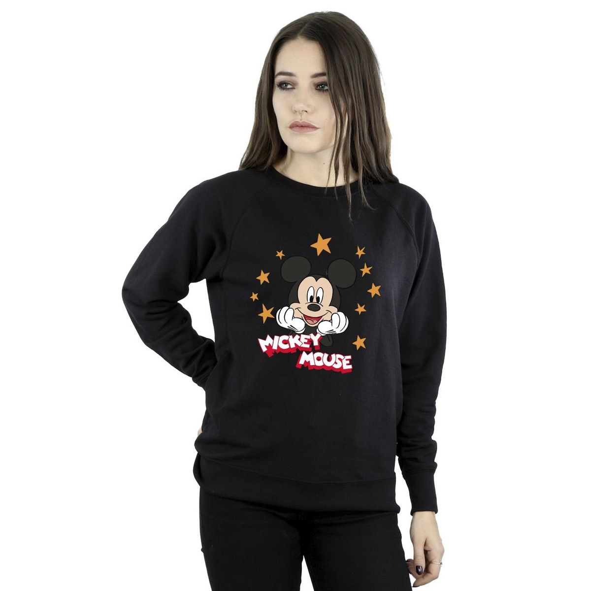 Mickey Mouse Sterne Grafik-Sweatshirt