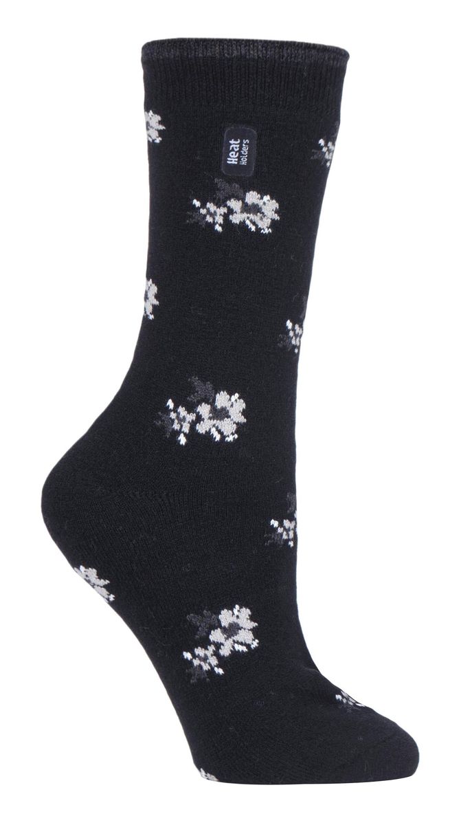Thermosocken mit floralem Muster