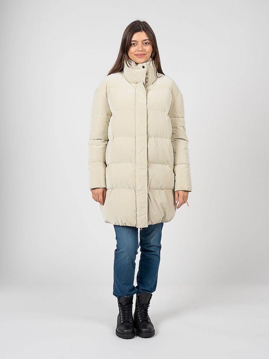 Oversized Daunenmantel mit Stehkragen