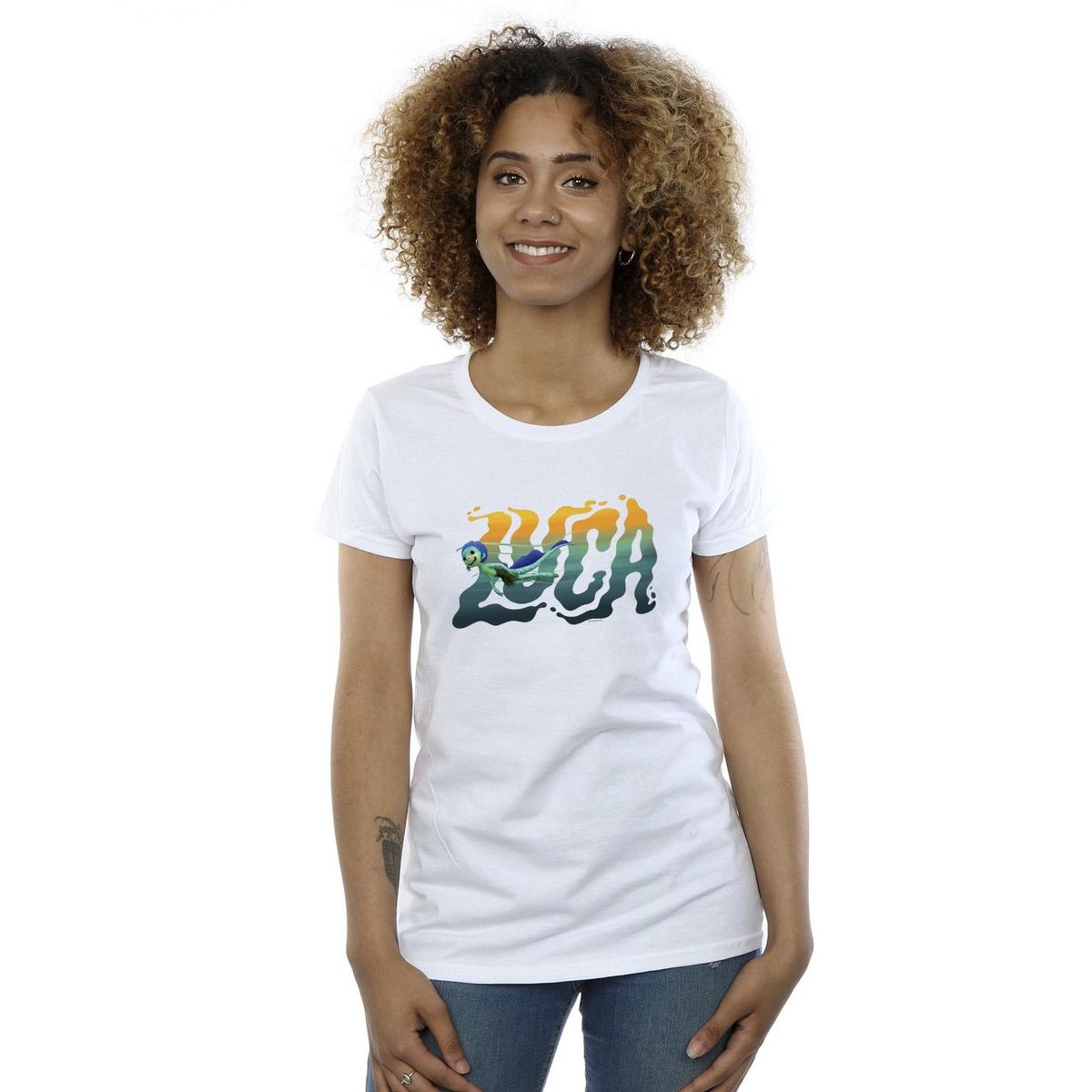 "Luca Swim" Grafik-T-Shirt aus Baumwolle