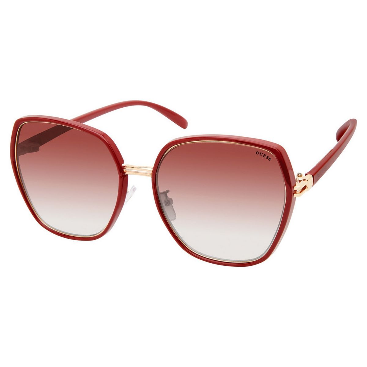 Übergroße sechseckige Sonnenbrille mit Farbverlauf