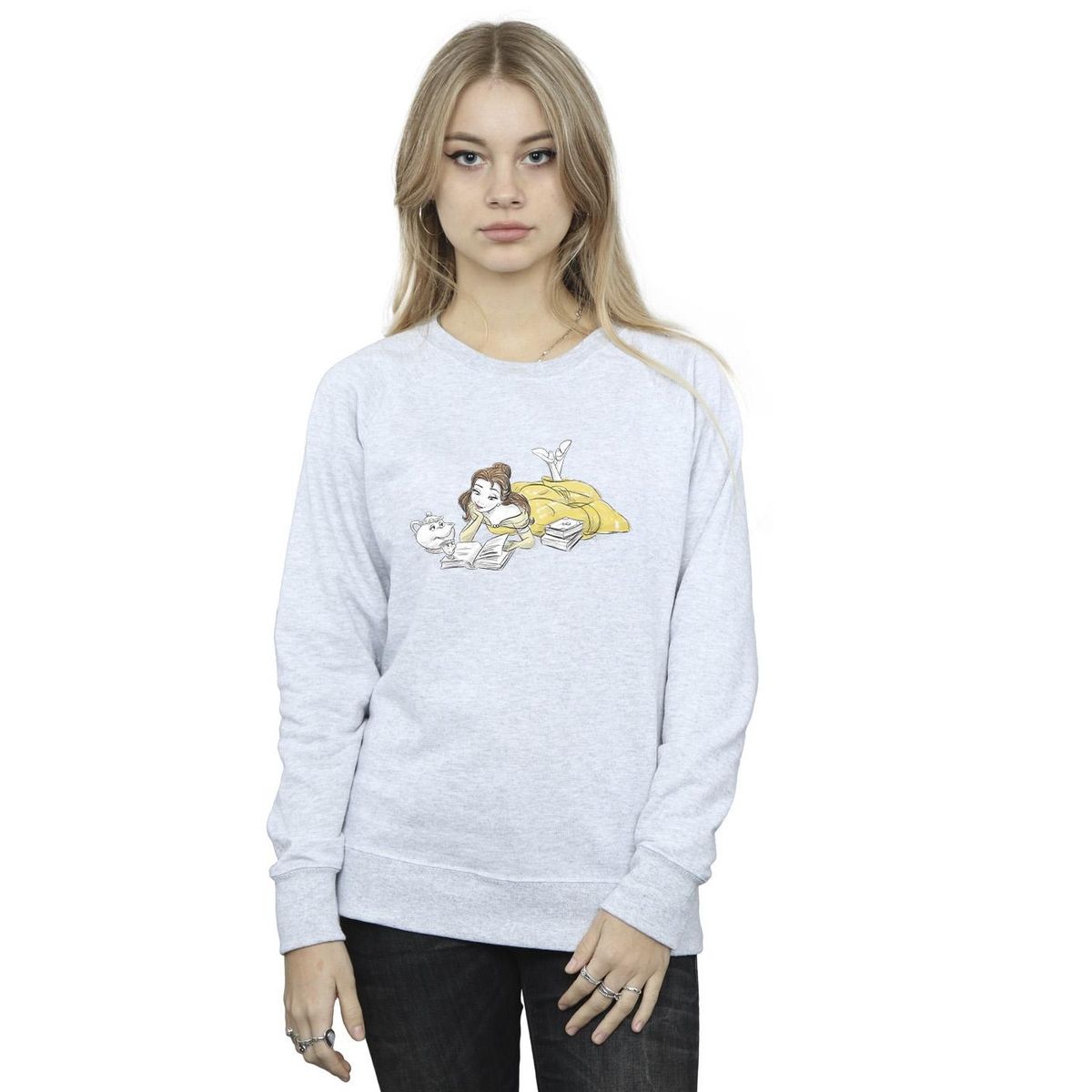 Belle beim Lesen Grafik-Sweatshirt