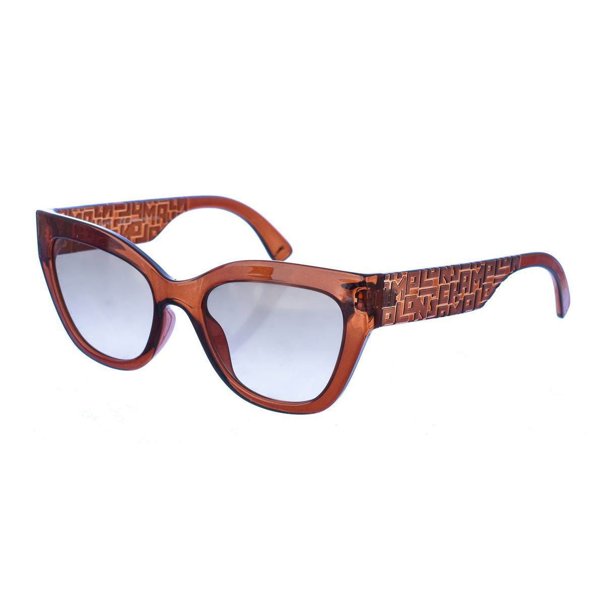 Ovale Sonnenbrille mit strukturierten Bügeln