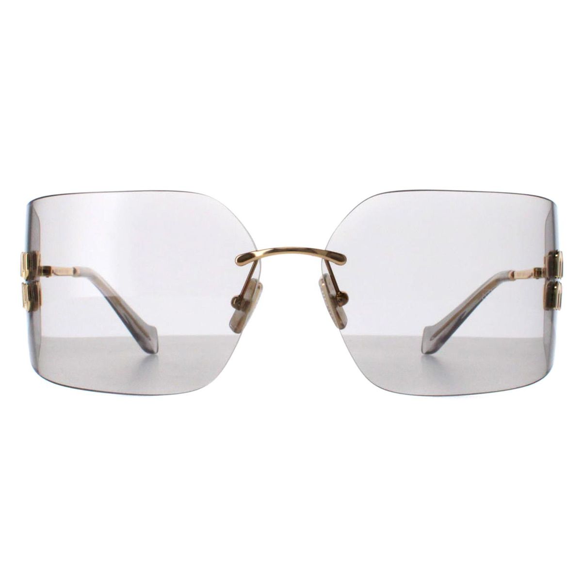 Oversized Randlose Geometrische Sonnenbrille
