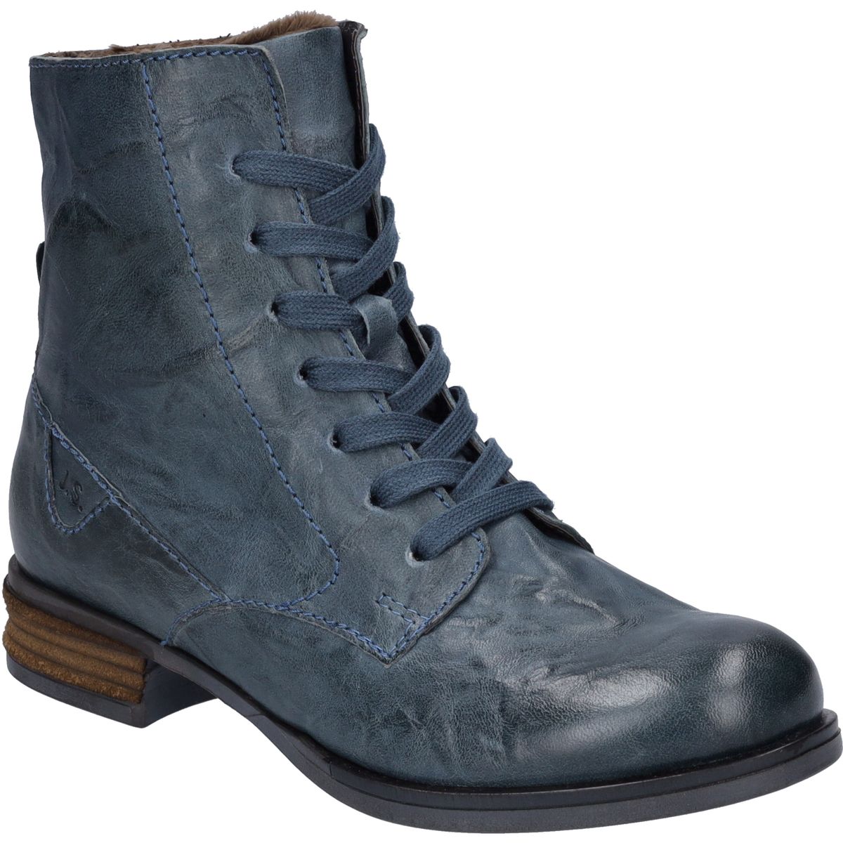 Klassische Schnürstiefeletten mit Struktur