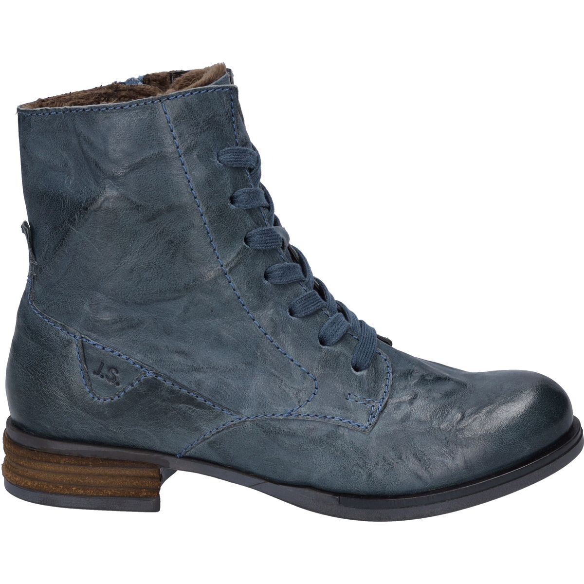 Klassische Schnürstiefeletten mit Struktur