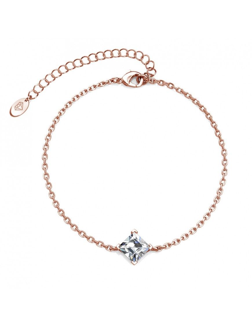 Elegantes Kristallarmband in Roségold