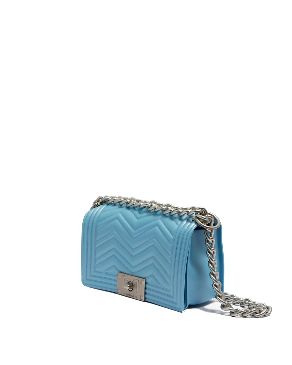Gesteppte Chevron-Umhängetasche mit Kette