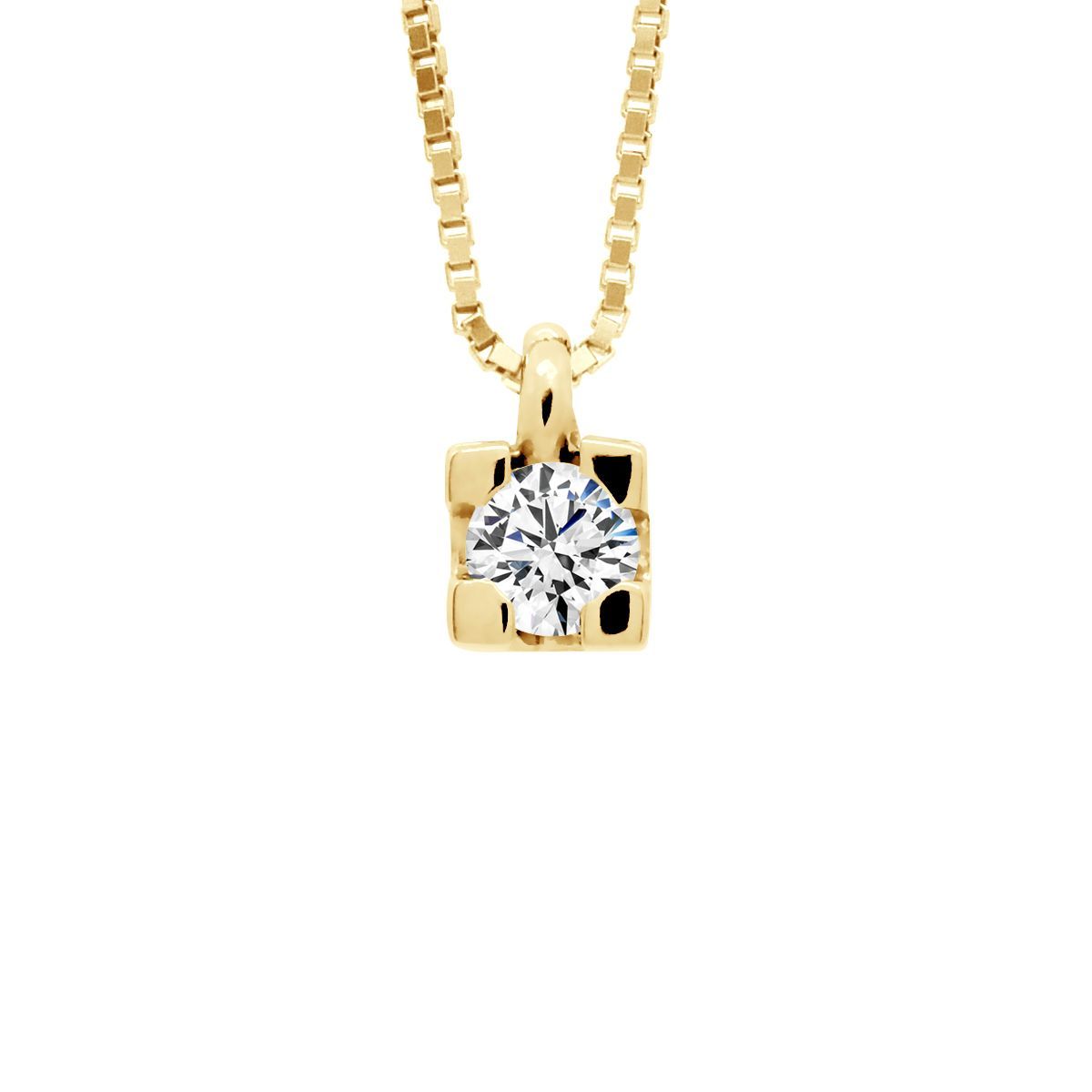 Venezianische Goldkette mit Solitär-Diamant