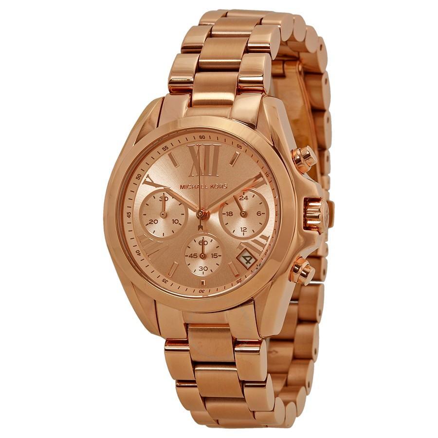 Oversized Chronograph-Uhr in Roségold