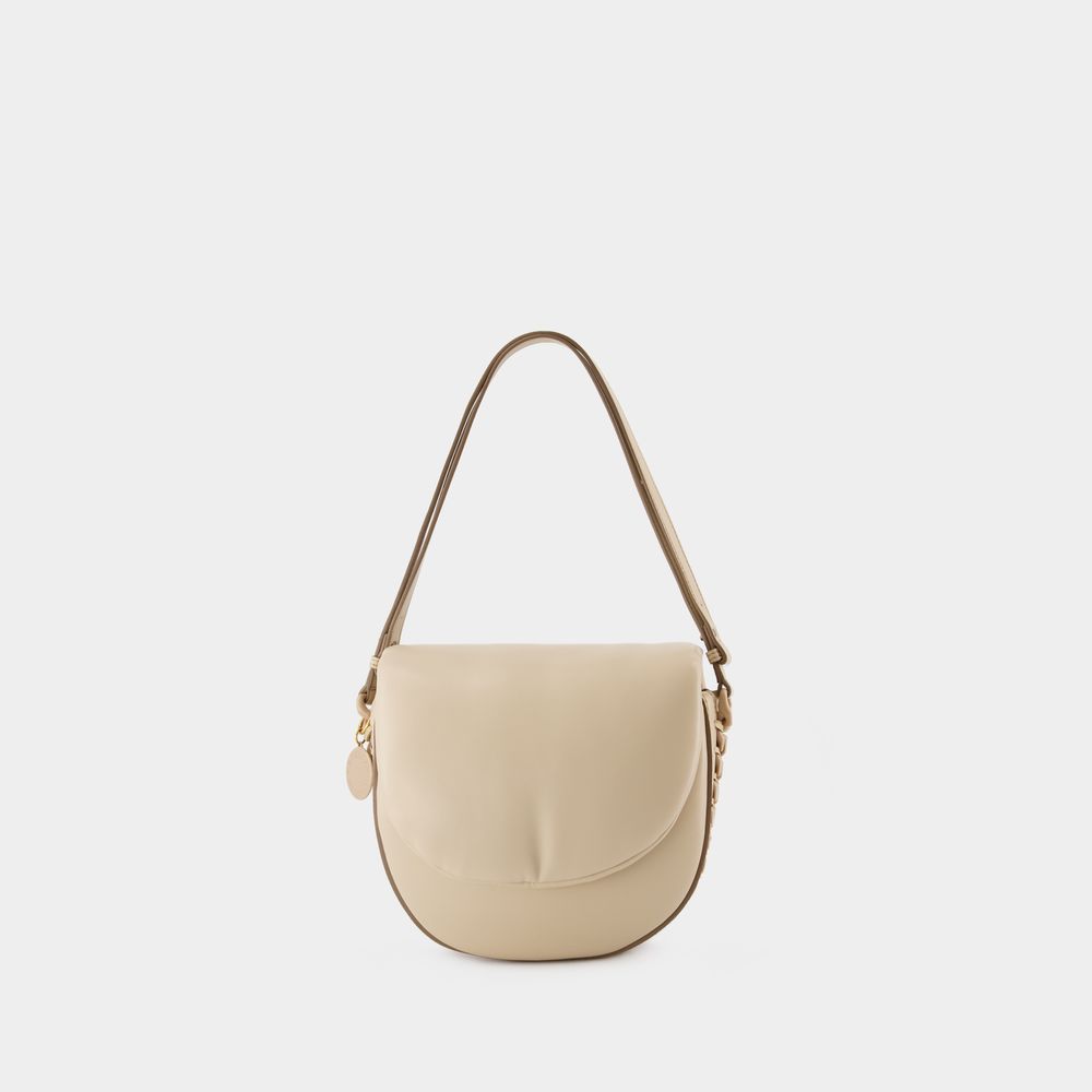 Puffy-Schultertasche aus veganem Leder