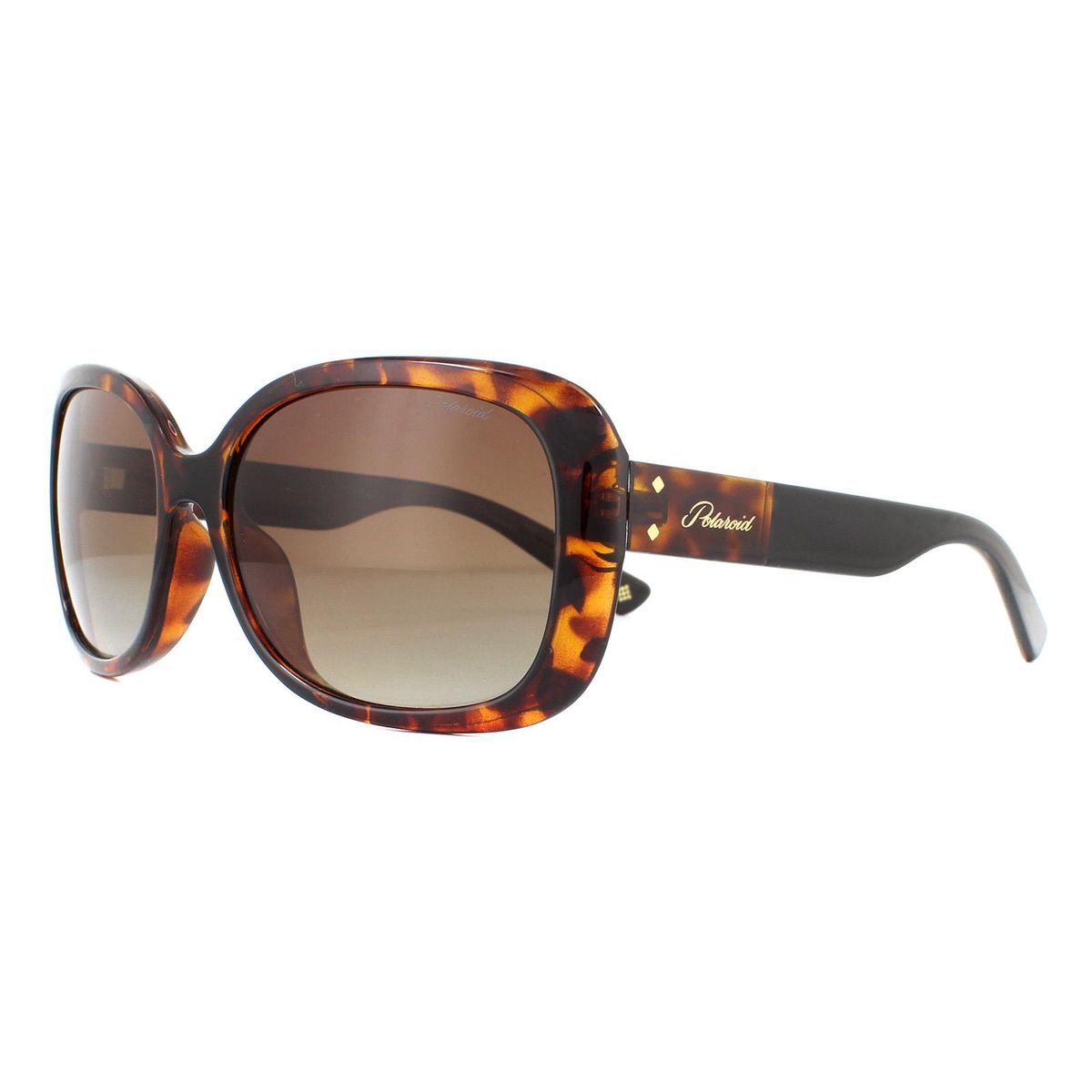 Polarisierte Oversize-Sonnenbrille in Schildpatt-Optik