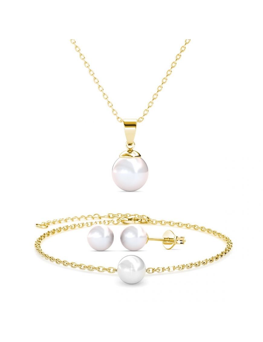 Elegantes Perlmutt Schmuck Set