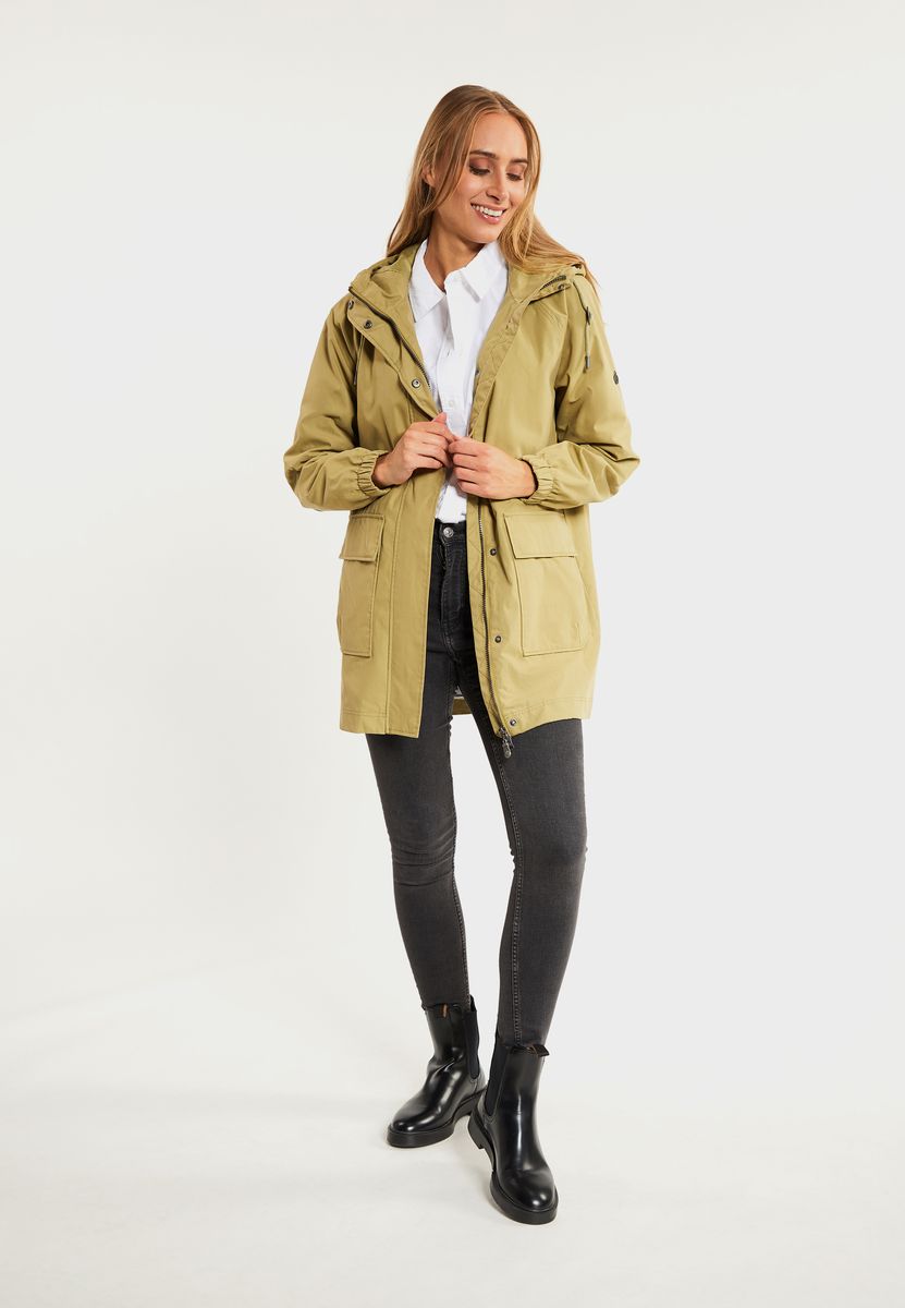 Funktionale Baumwoll-Parka mit Kapuze