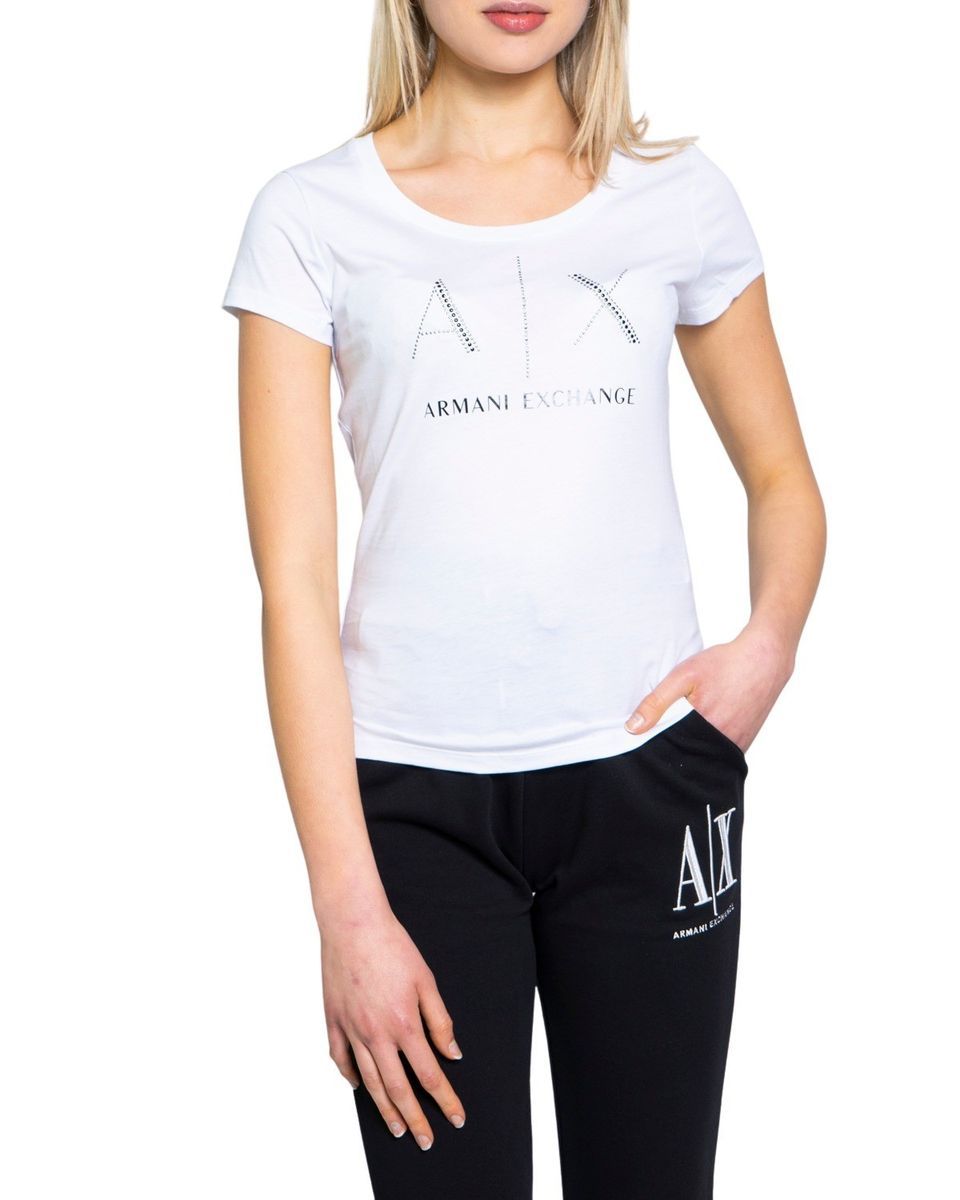 Baumwoll-T-Shirt mit Kristall-Logo