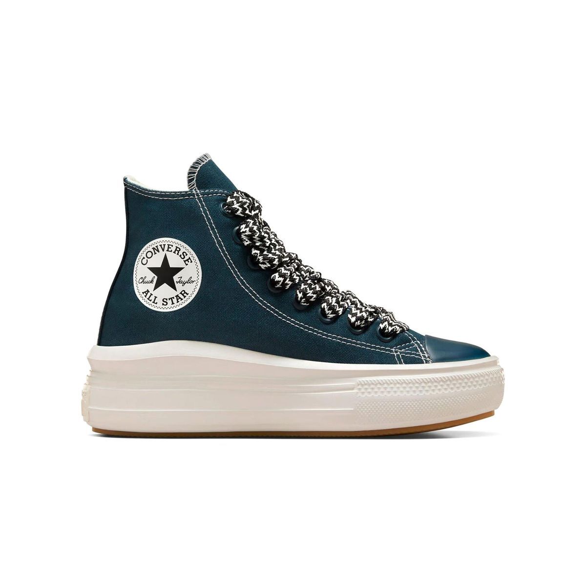 High-Top Plateau-Sneaker aus Canvas