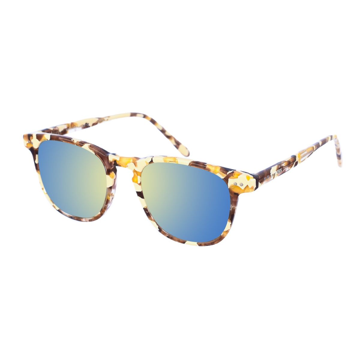 Ovale Sonnenbrille in Hornoptik