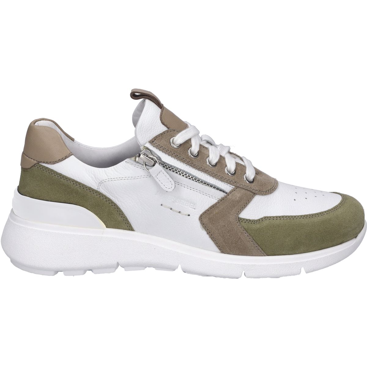 Leder- und Wildledersneaker mit Farbakzenten
