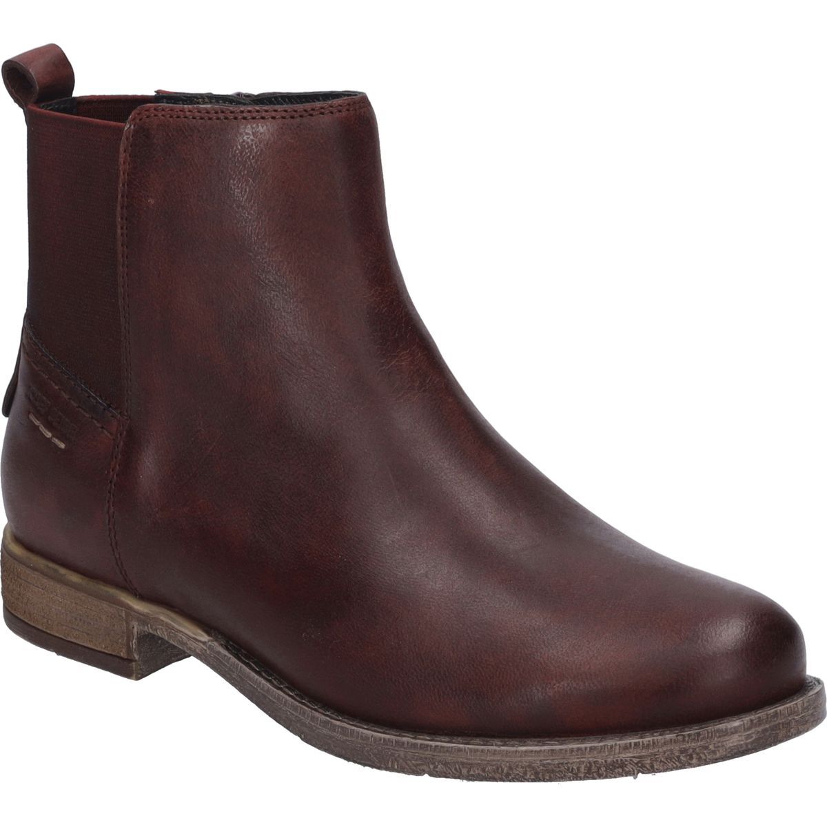 Klassische Lederstiefeletten mit Reißverschluss