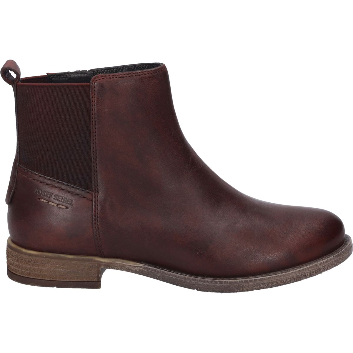 Klassische Lederstiefeletten mit Reißverschluss