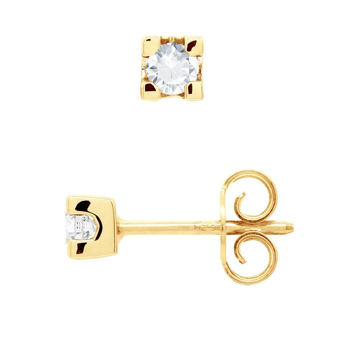 Diamant-Solitär-Ohrstecker