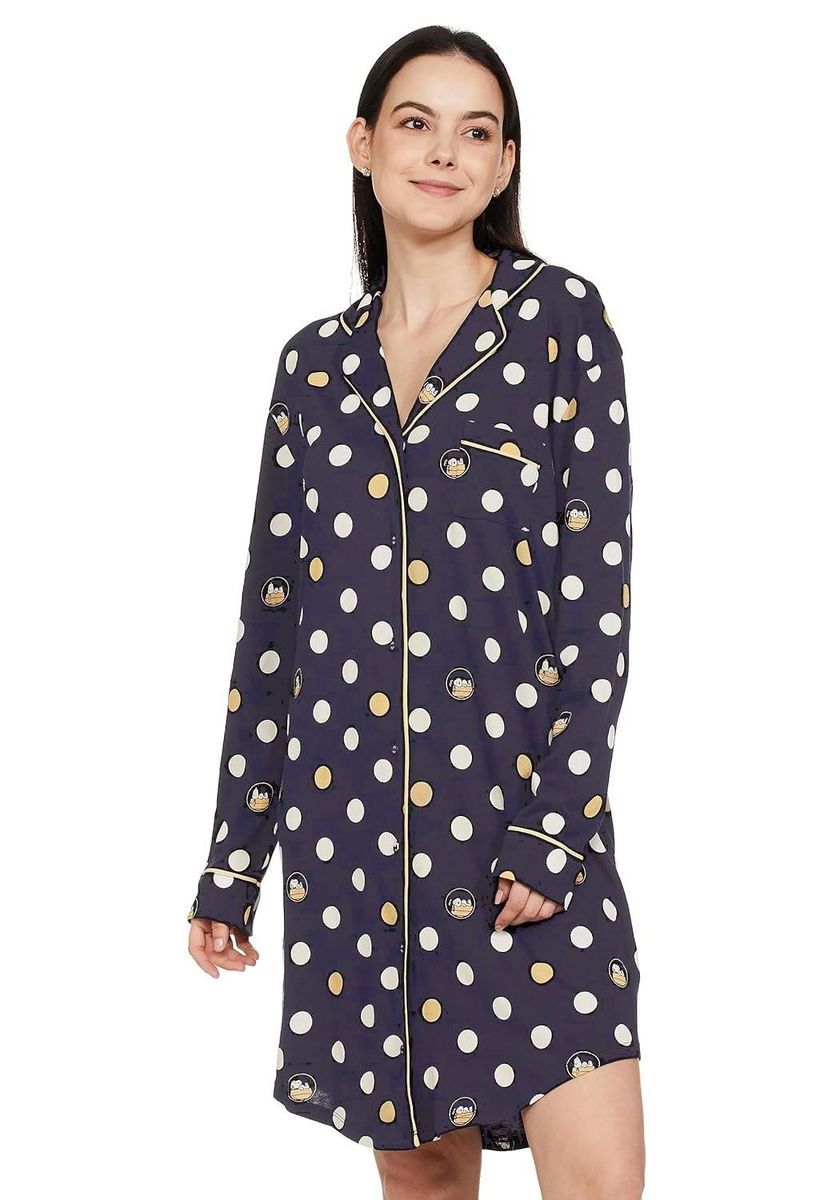 Snoopy Polka-Dot-Nachthemd aus Baumwolle