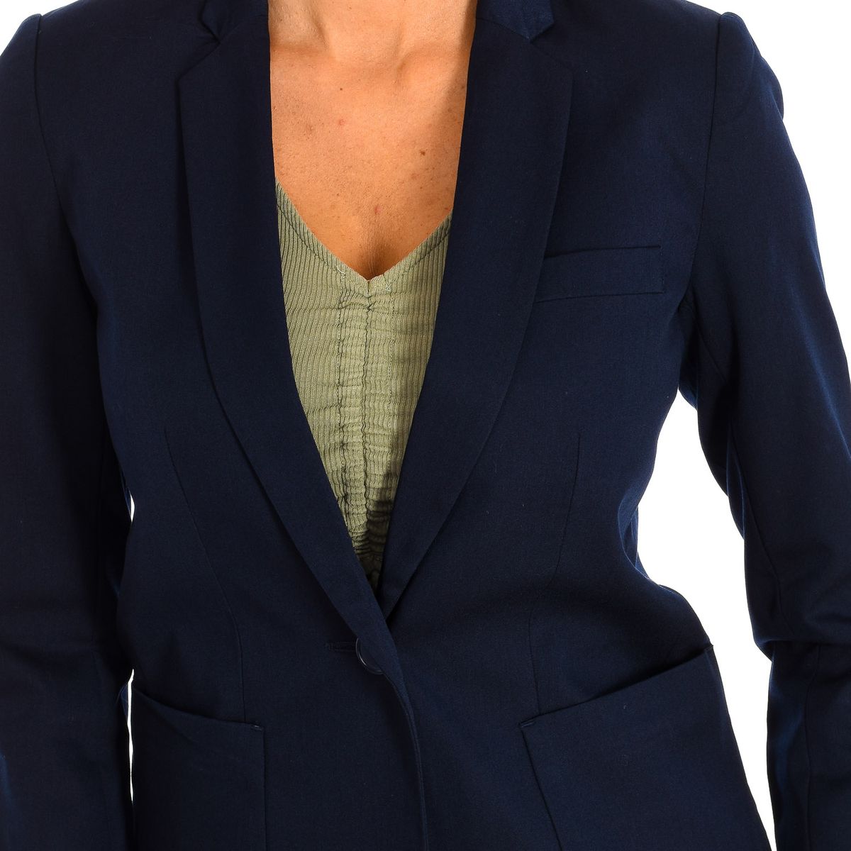 Taillierter Schmal Geschnittener Ein-Knopf-Blazer