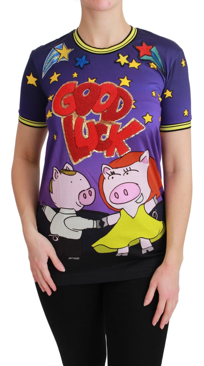 T-Shirt mit verspieltem Schweine-Grafikprint