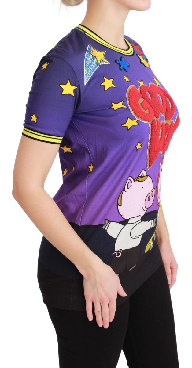 T-Shirt mit verspieltem Schweine-Grafikprint
