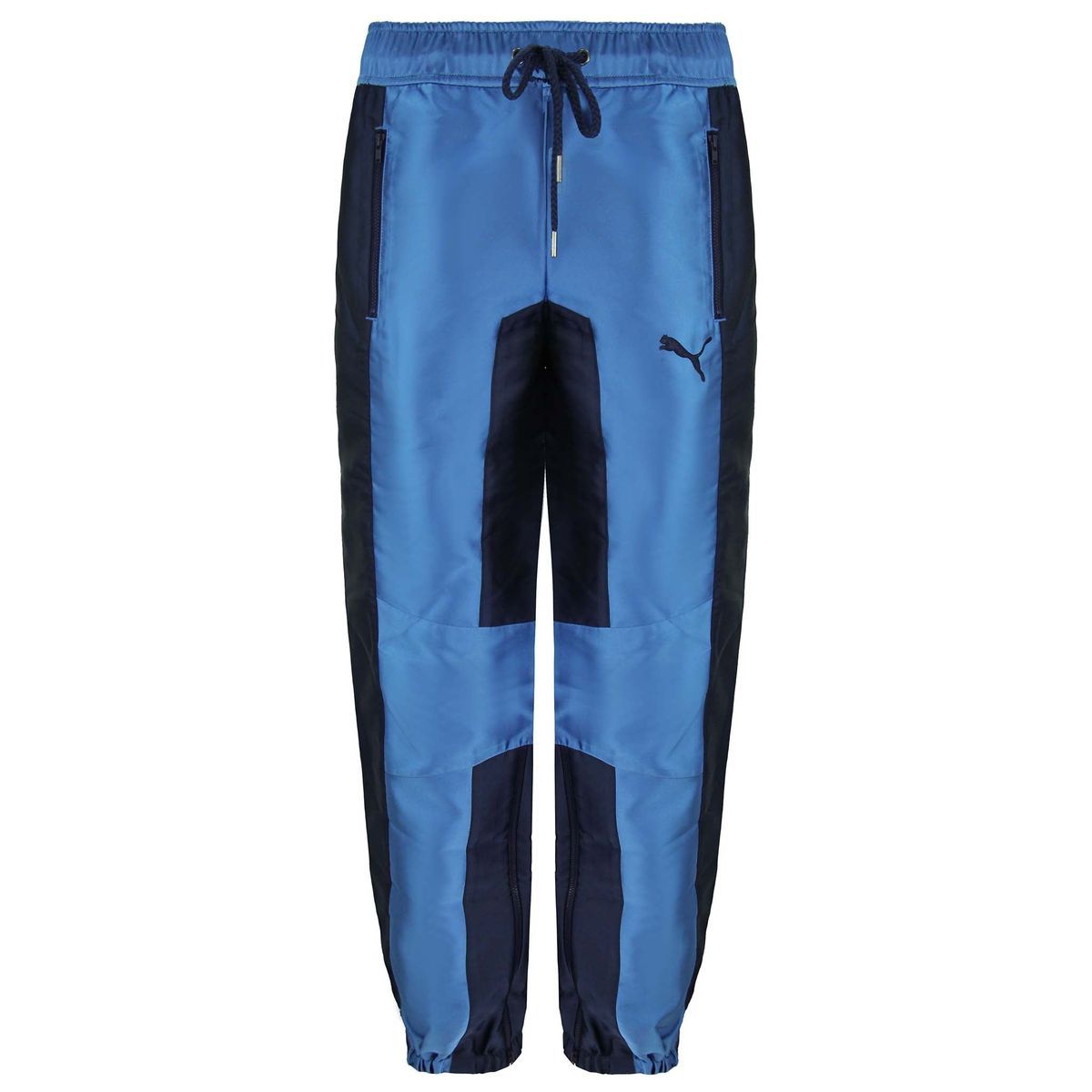 Hoch taillierte Satin-Jogginghose