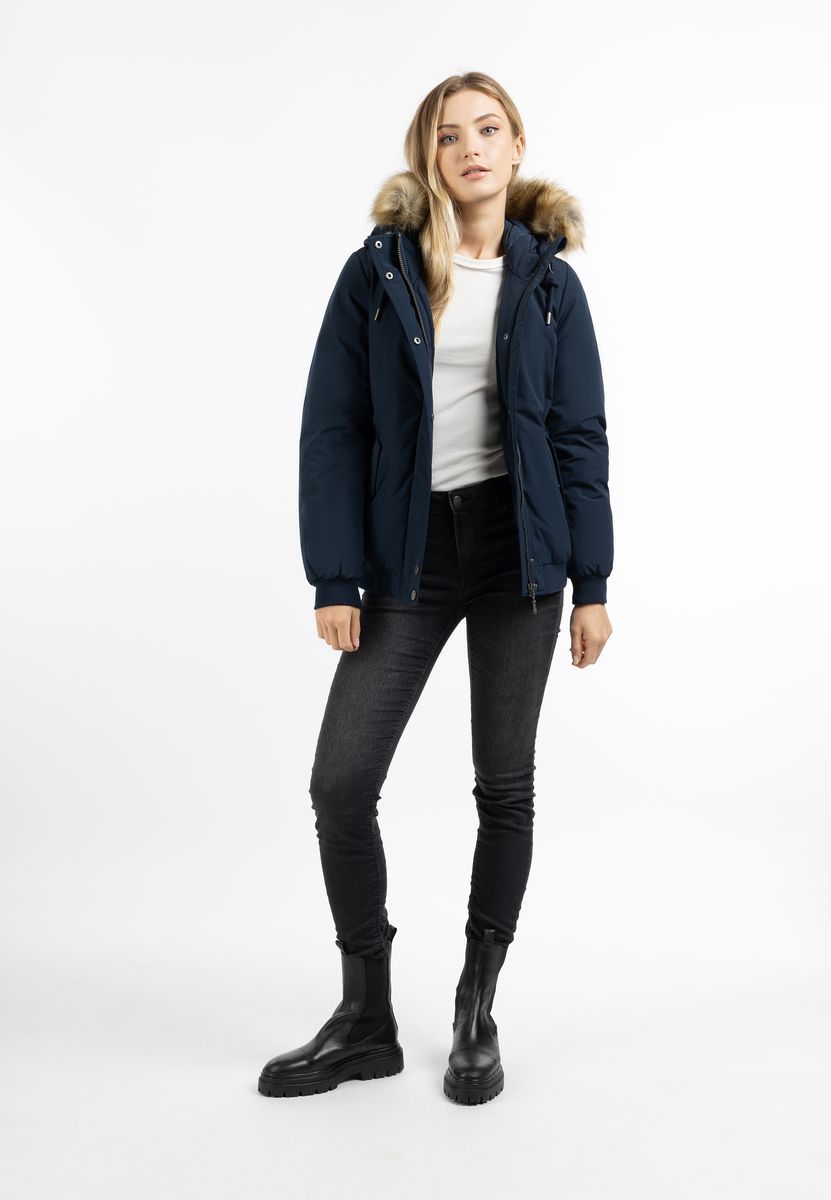 Winterblouson mit Kunstfellbesatz