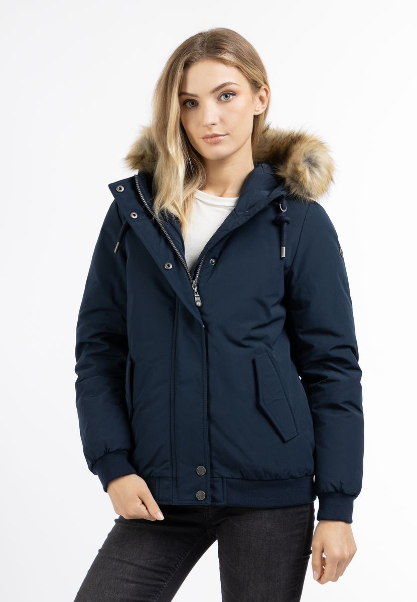 Winterblouson mit Kunstfellbesatz