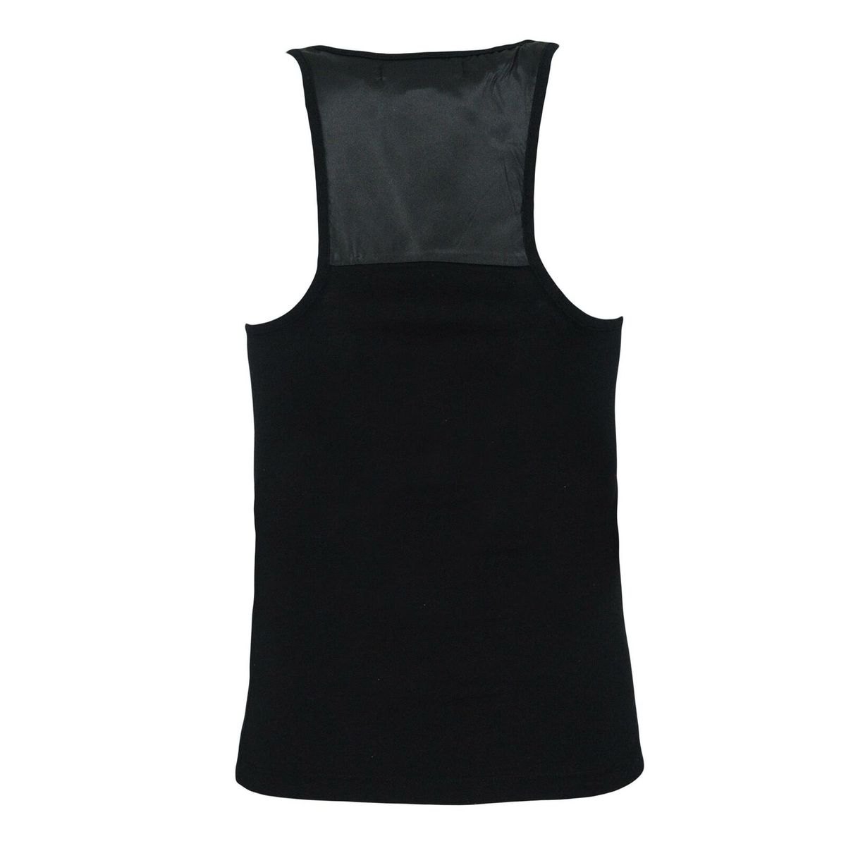 Minimalistisches Tanktop mit Seideneinsatz