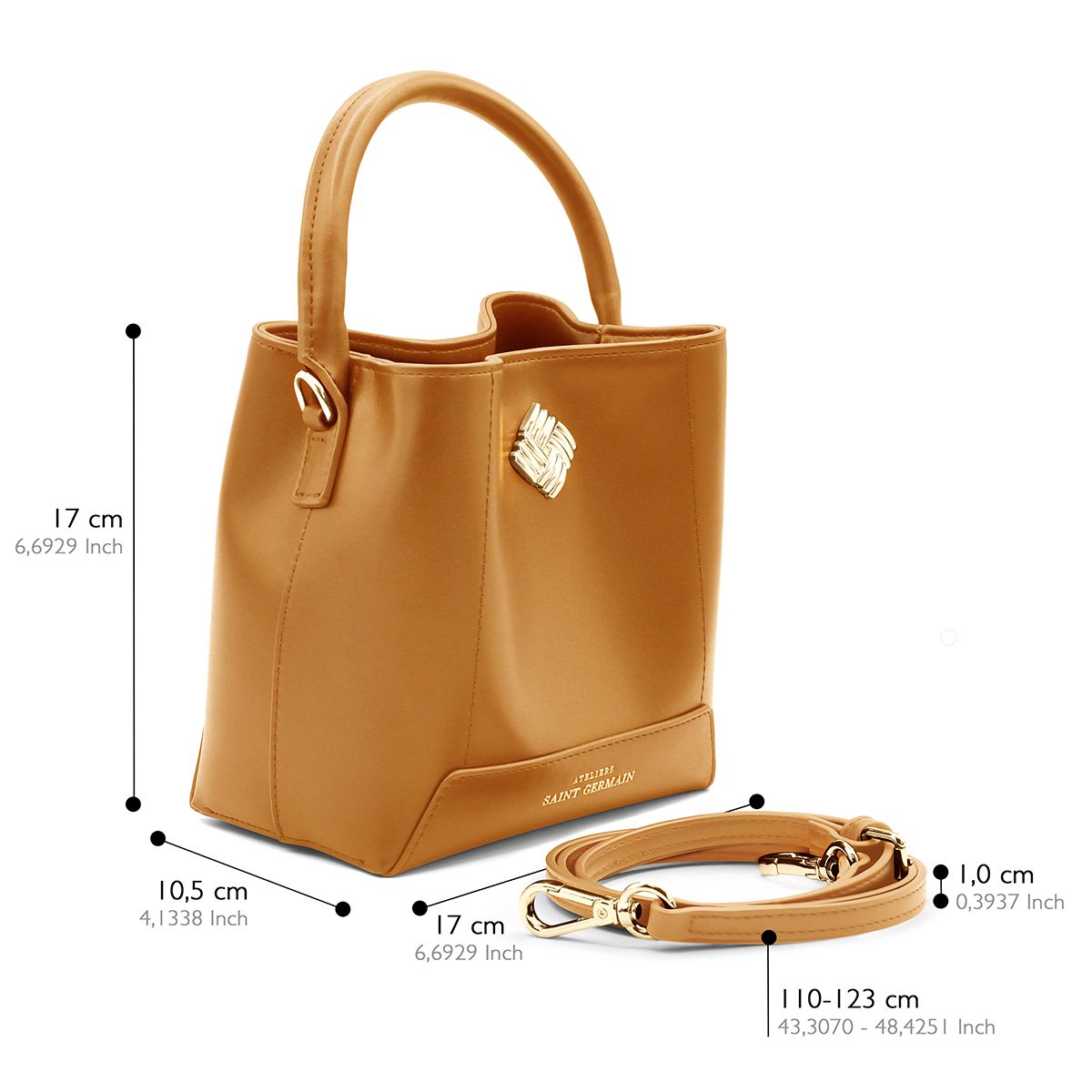 Auteuil Beuteltasche aus Leder