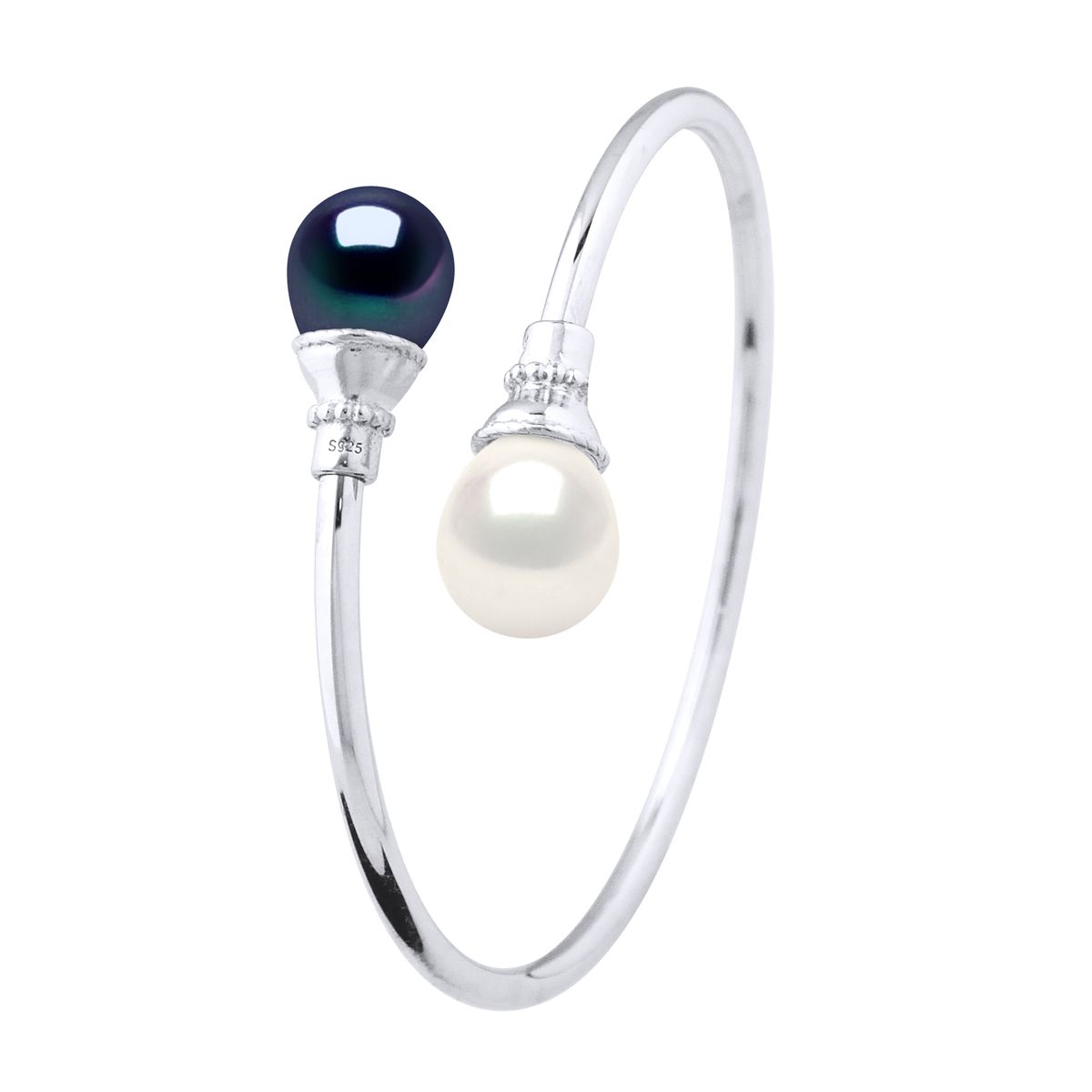 Eleganter Bypass-Armreif mit Perlen