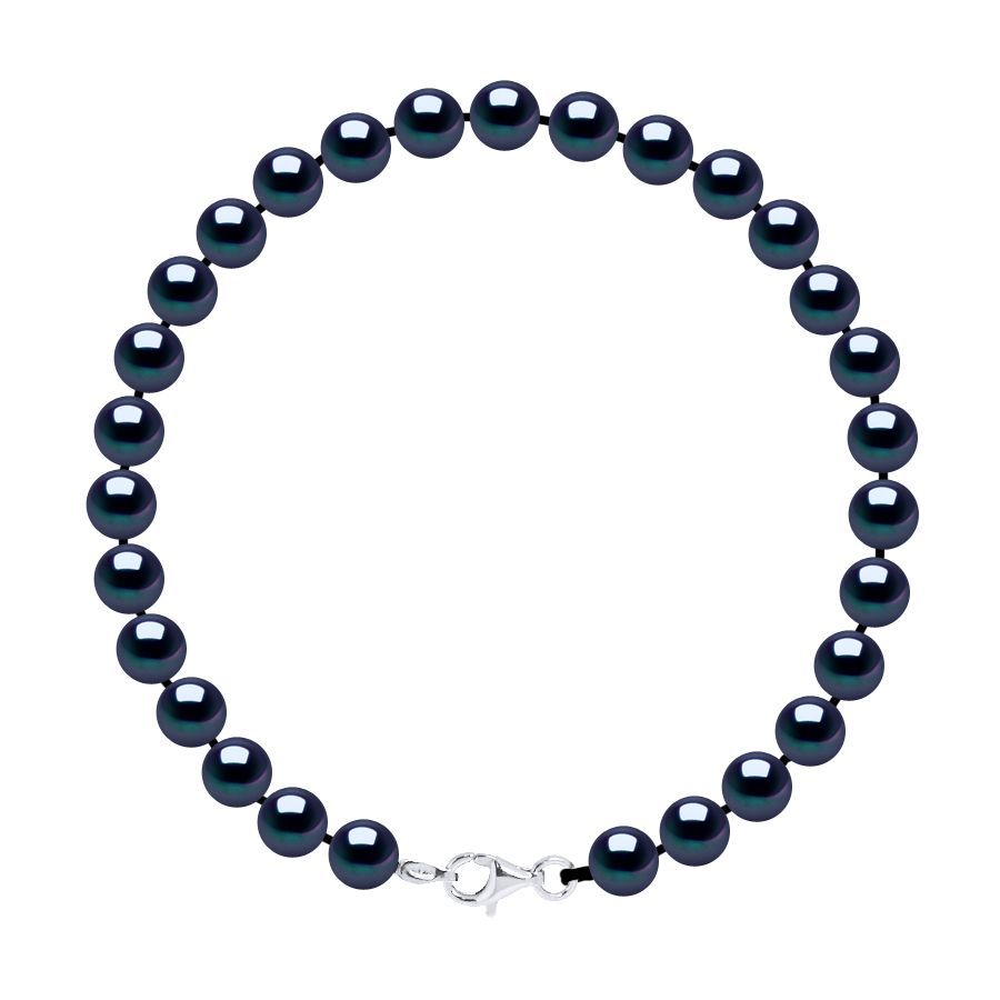 Elegantes schwarzes Perlenarmband