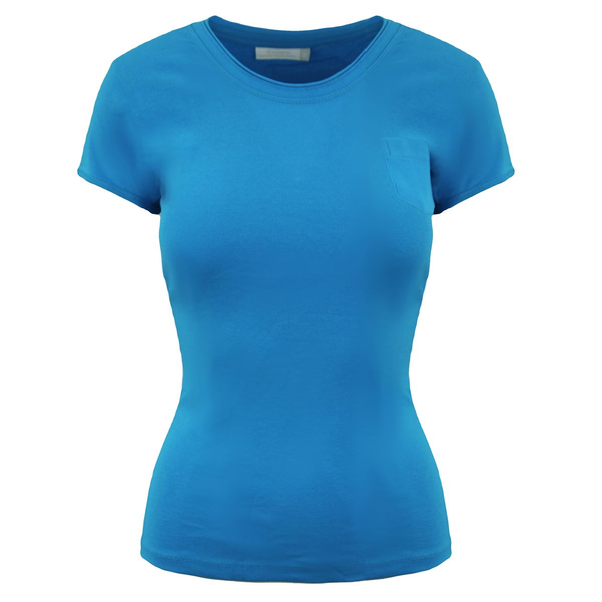 Tailliertes Kurzarm-T-Shirt mit Tasche