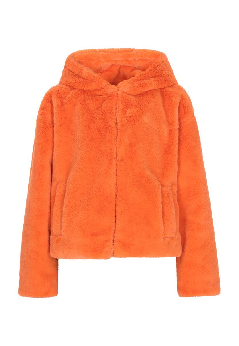 Gemütliche Kapuzenjacke aus Kunstpelz