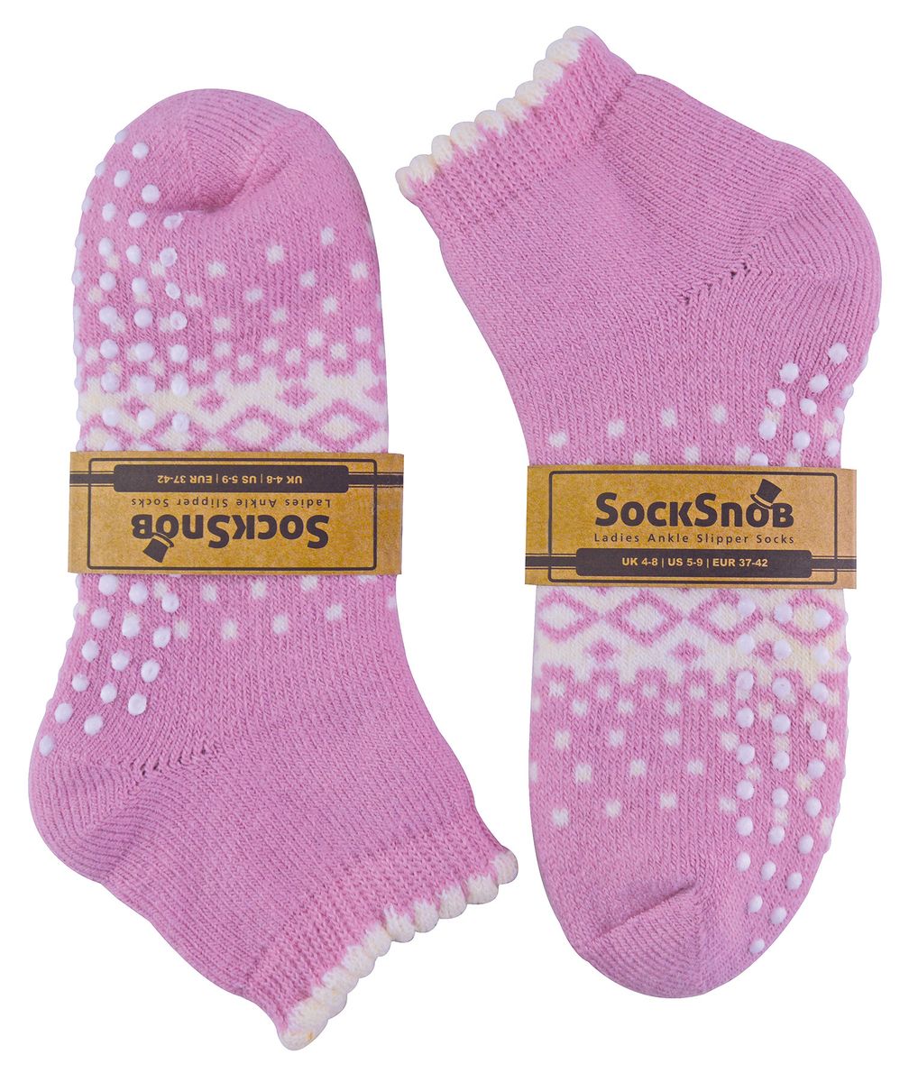 Slipper-Socken mit nordischem Muster