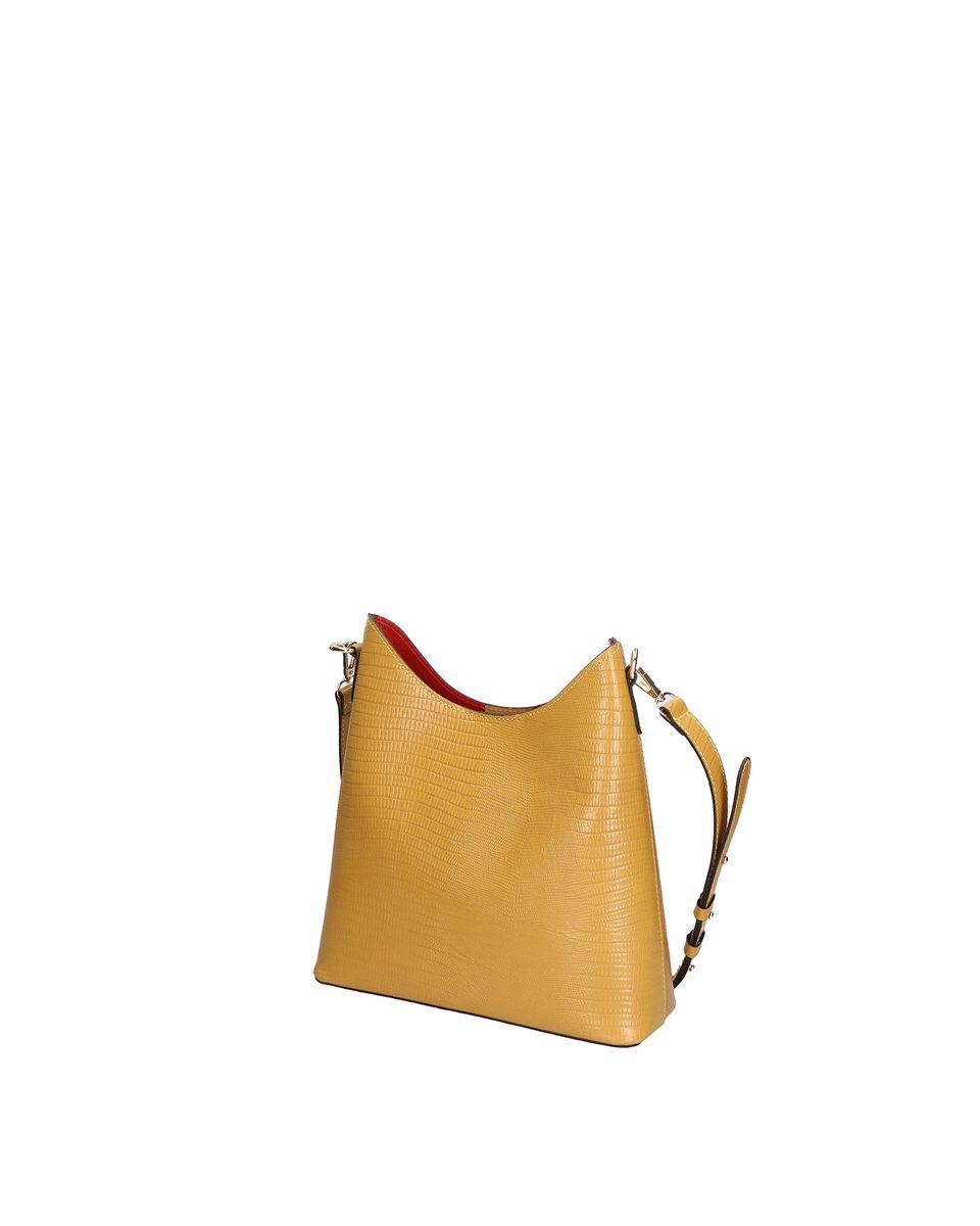 Hobo-Schultertasche mit Eidechsenprägung