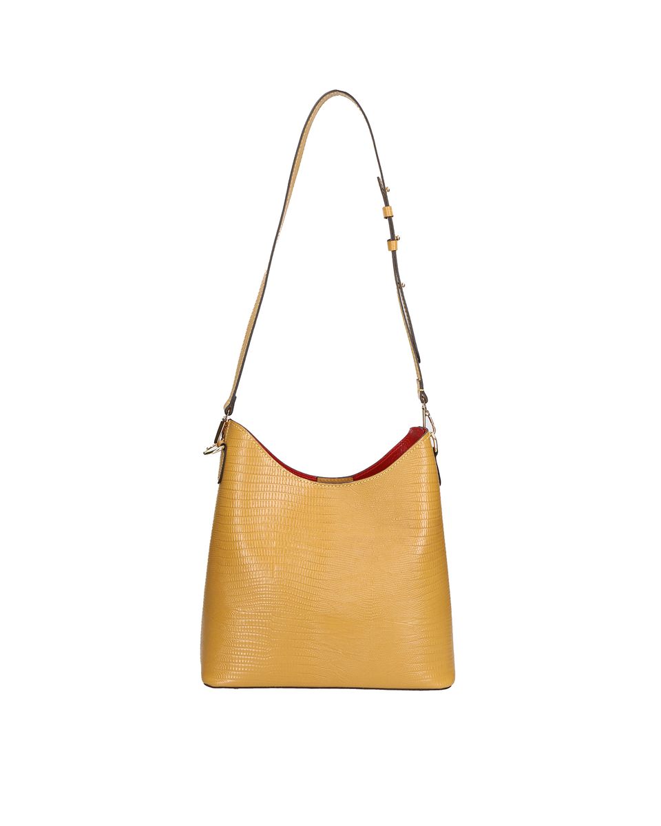 Hobo-Schultertasche mit Eidechsenprägung